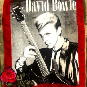 Repurposed camo jacket with David Bowie